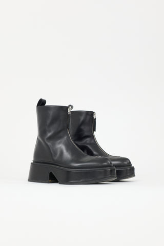 Jil Sander Leather Zip Boot
