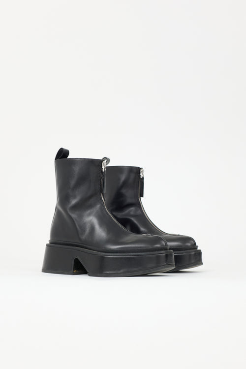 Jil Sander Leather Zip Boot