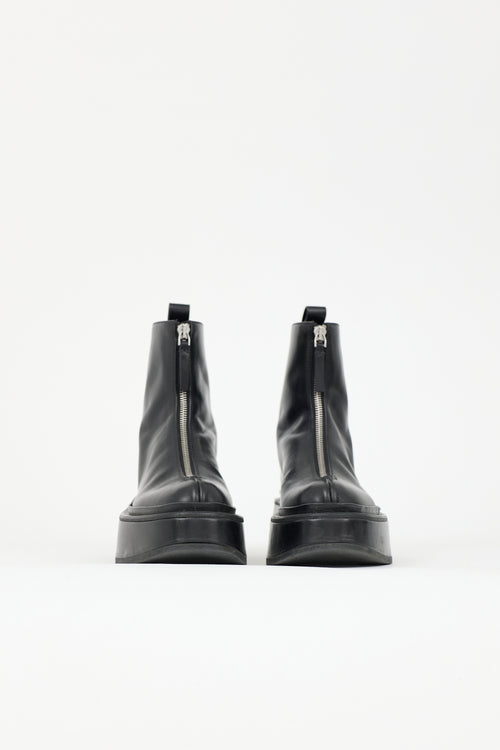 Jil Sander Leather Zip Boot