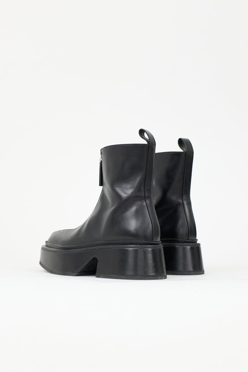 Jil Sander Leather Zip Boot