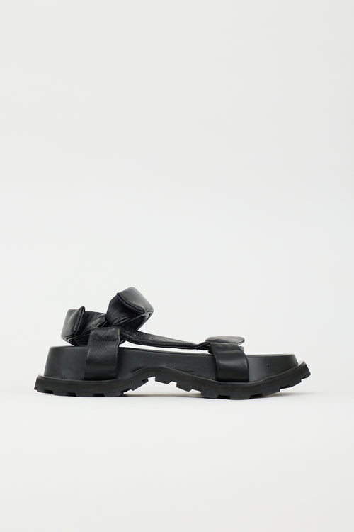 Jil Sander Leather Platform Sandal