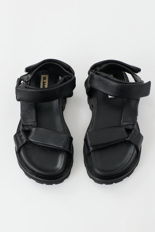 Jil Sander Leather Platform Sandal