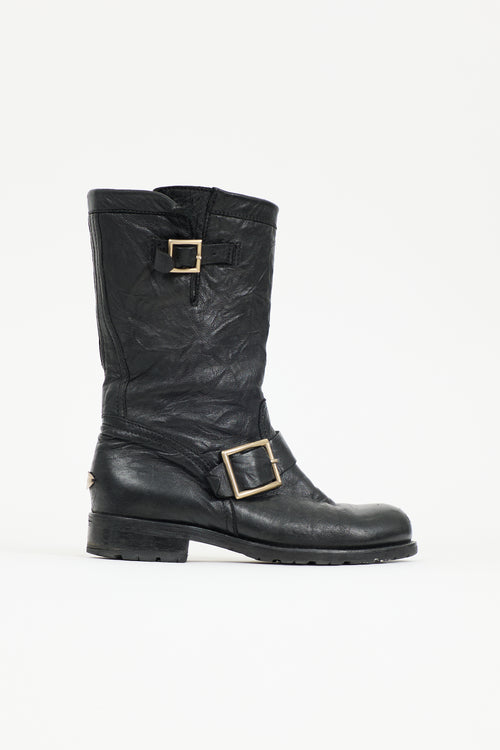 Jimmy Choo Leather Biker Boot