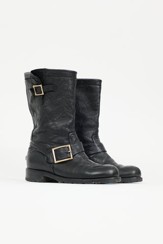 Jimmy Choo Leather Biker Boot