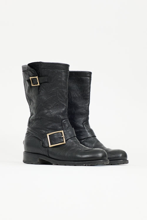 Jimmy Choo Leather Biker Boot