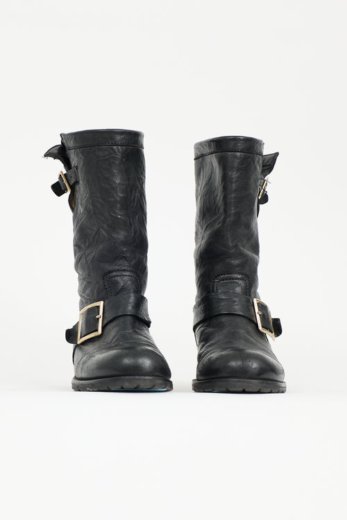 Jimmy Choo Leather Biker Boot