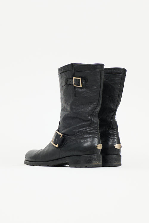 Jimmy Choo Leather Biker Boot