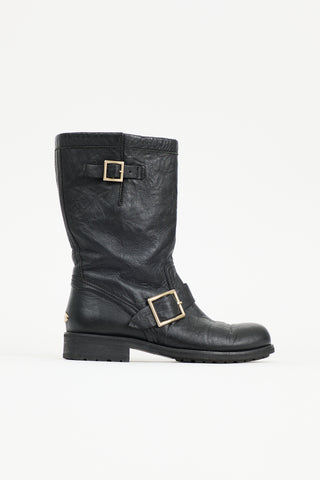 Jimmy Choo Leather Biker Boot