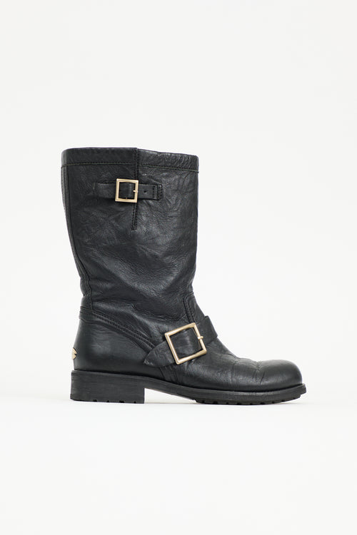 Jimmy Choo Leather Biker Boot