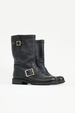 Jimmy Choo Leather Biker Boot