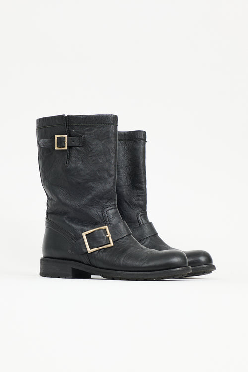 Jimmy Choo Leather Biker Boot