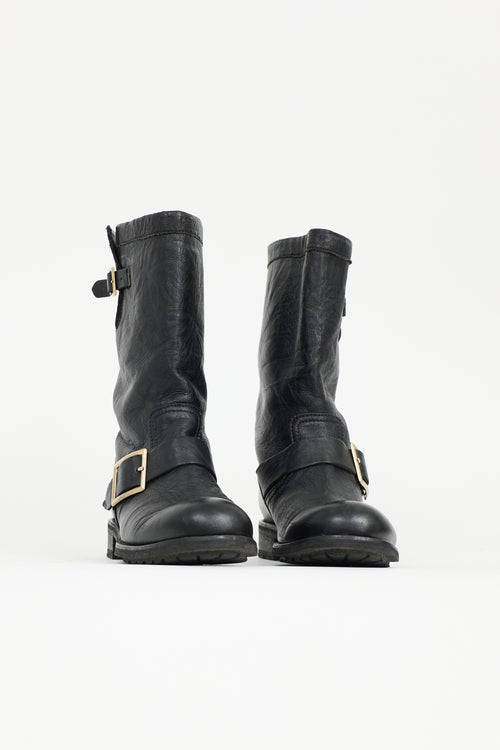 Jimmy Choo Leather Biker Boot