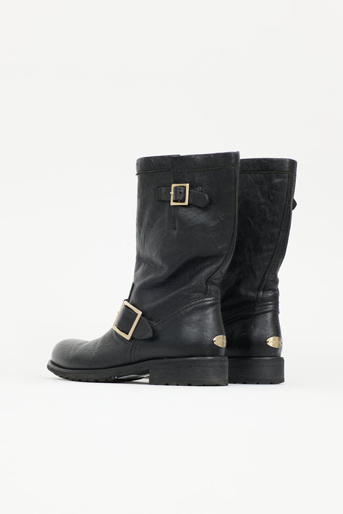 Jimmy Choo Leather Biker Boot