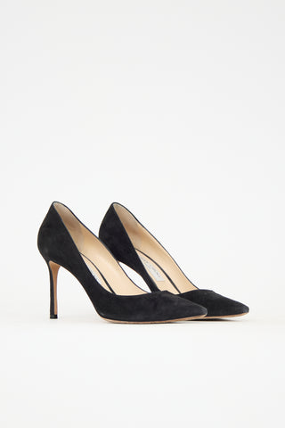 Jimmy Choo Suede Romy 85 Pump