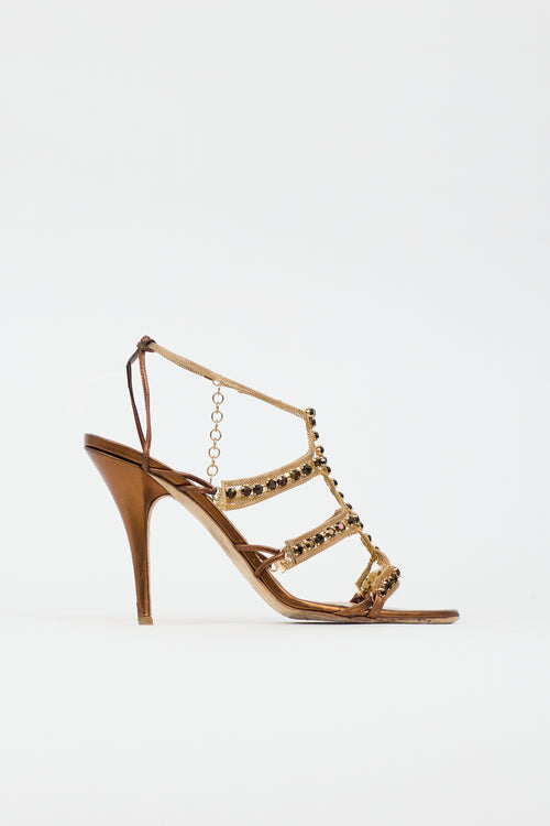 Jimmy Choo Keen Crystal Chain Heel