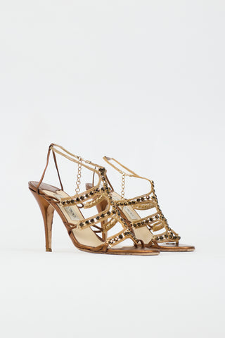 Jimmy Choo Keen Crystal Chain Heel