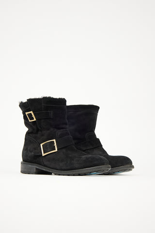 Jimmy Choo Suede & Shearling Youth Boot