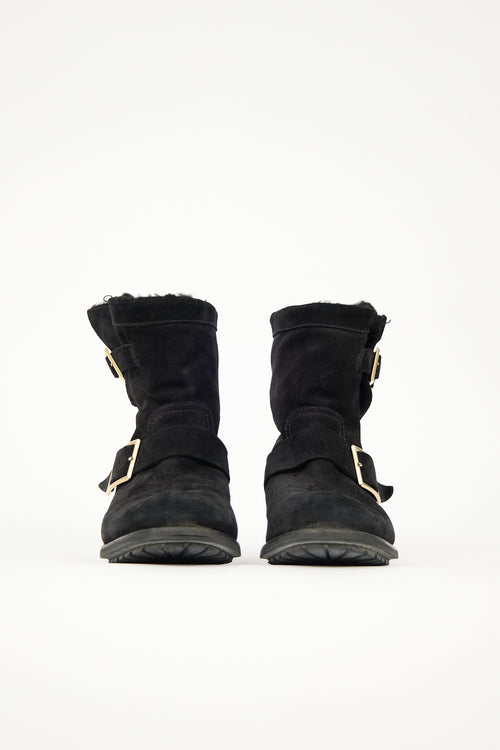 Jimmy Choo Suede & Shearling Youth Boot
