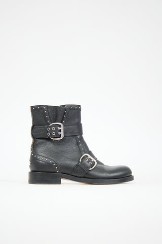 Jimmy Choo Leather Blyss Biker Boot