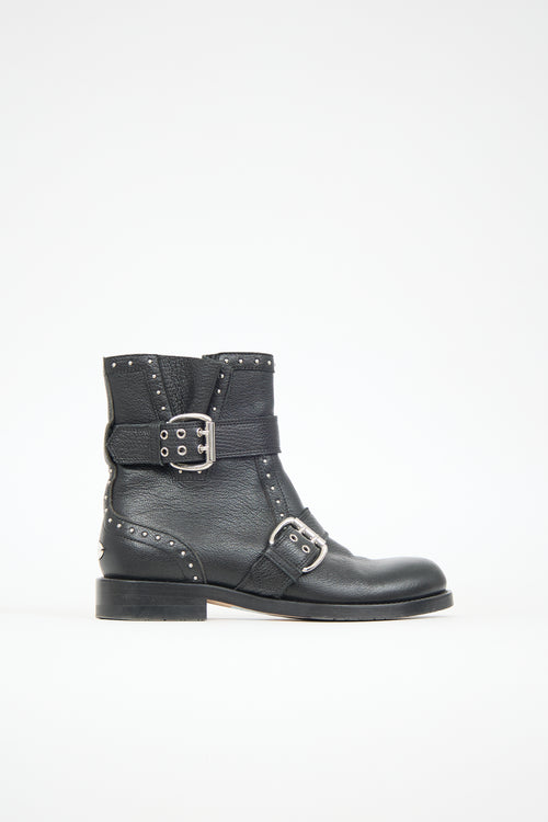 Jimmy Choo Leather Blyss Biker Boot