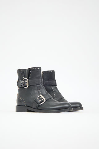 Jimmy Choo Leather Blyss Biker Boot