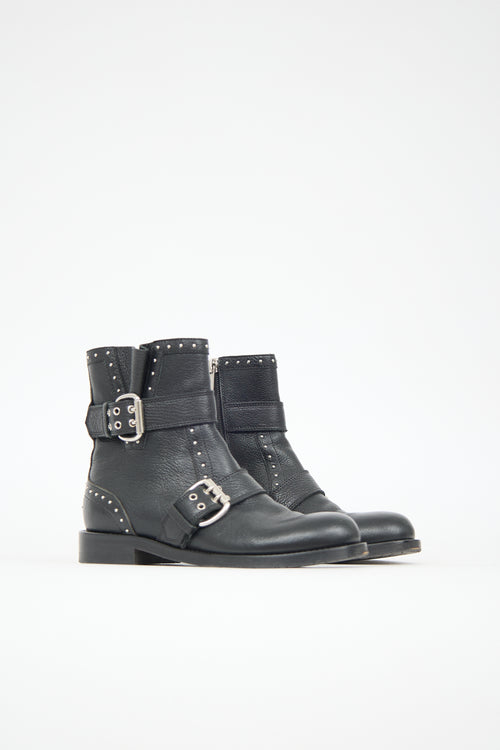 Jimmy Choo Leather Blyss Biker Boot