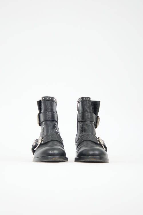 Jimmy Choo Leather Blyss Biker Boot