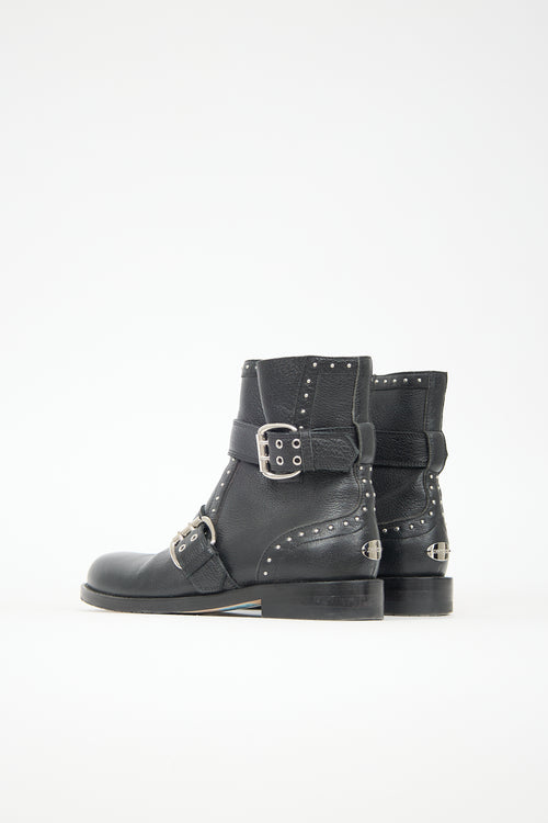 Jimmy Choo Leather Blyss Biker Boot