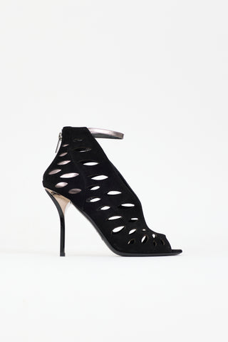 Jimmy Choo Suede Drift Cut Out Bootie