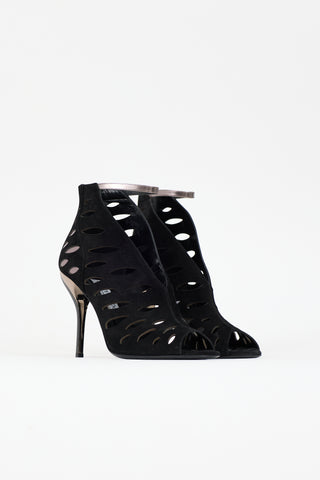 Jimmy Choo Suede Drift Cut Out Bootie