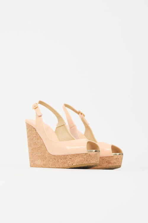 Jimmy Choo Patent Prova Wedge Heel