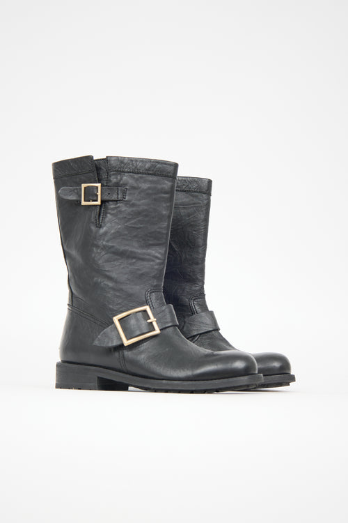 Jimmy Choo Leather Biker Boot