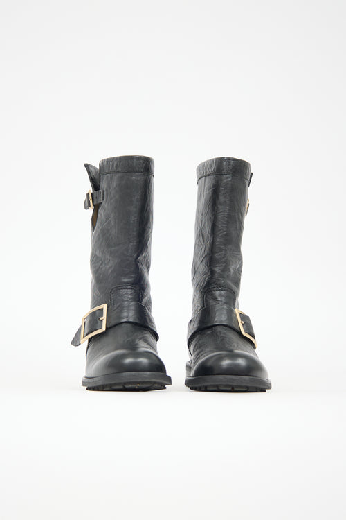 Jimmy Choo Leather Biker Boot