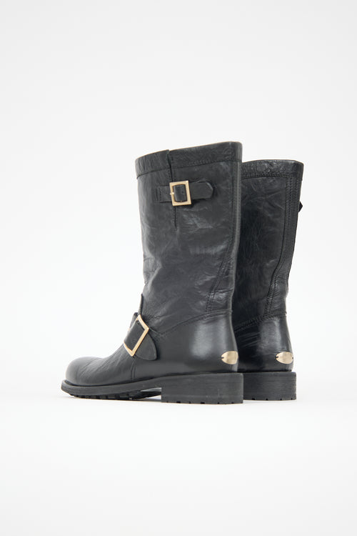 Jimmy Choo Leather Biker Boot