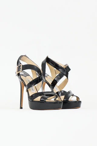 Jimmy Choo Patent Vamp Platform Heel