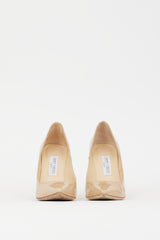 Jimmy Choo Beige Patent Leather Romy 100 Pump