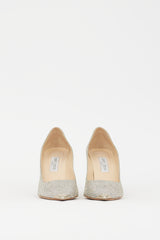 Jimmy Choo Silver & Gold Glitter Abel 100 Pump