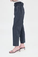 Brunello Cucinelli Linen & Wool Pinstripe Trouser