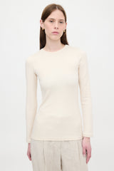 Brunello Cucinelli Ribbed Knit Long Sleeve Top