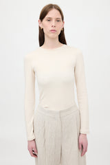 Brunello Cucinelli Ribbed Knit Long Sleeve Top