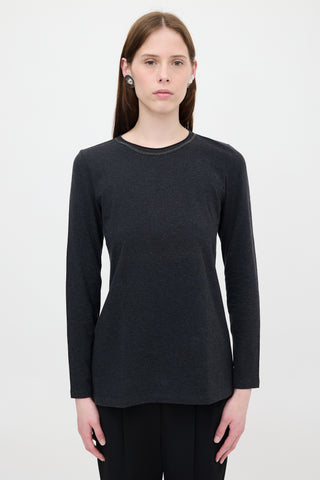 Brunello Cucinelli Jersey Monili Top