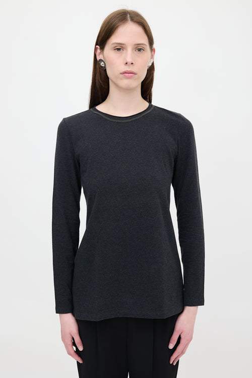 Brunello Cucinelli Jersey Monili Top