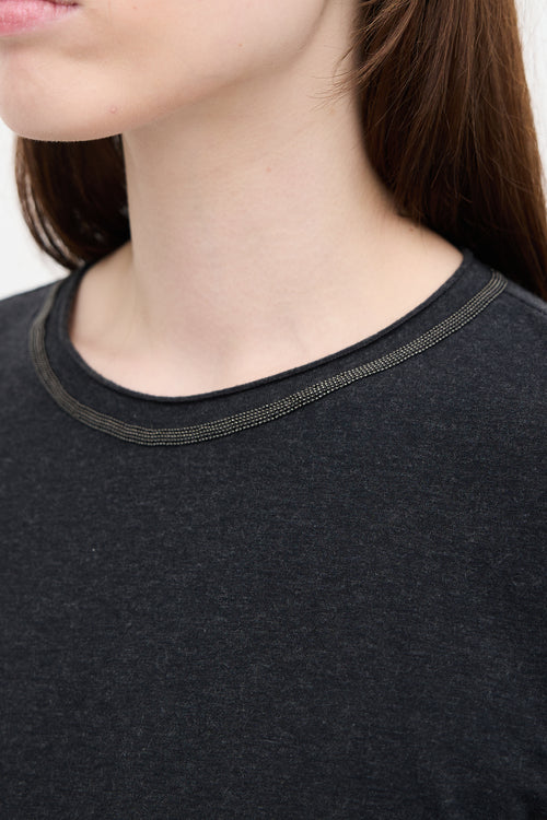 Brunello Cucinelli Jersey Monili Top