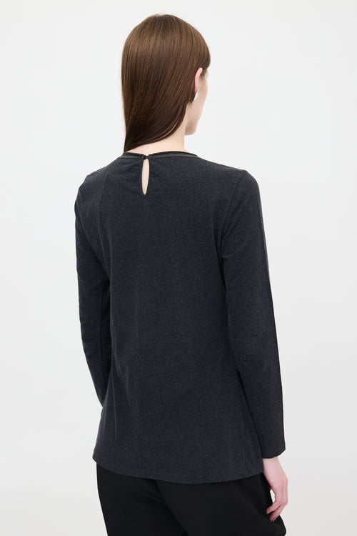 Brunello Cucinelli Jersey Monili Top