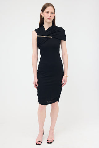 Givenchy Knit Semi Sheer Hardware Dress
