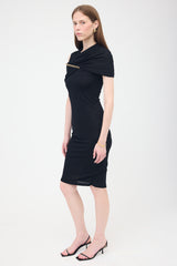 Givenchy Knit Semi Sheer Hardware Dress