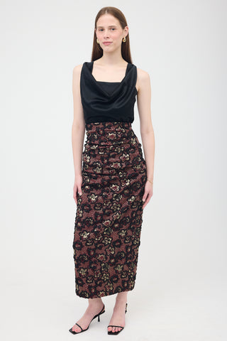 Miu Miu FW 2018 Floral Brocade Skirt