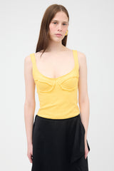 JW Anderson Knit & Satin Asymmetrical Dress