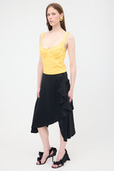 JW Anderson Knit & Satin Asymmetrical Dress