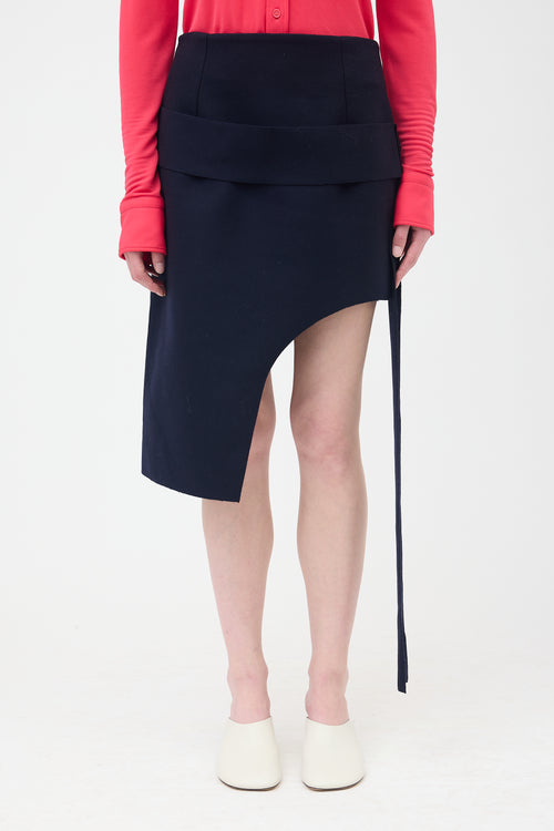 Jacquemus FW 2015 Wool Asymmetrical Skirt